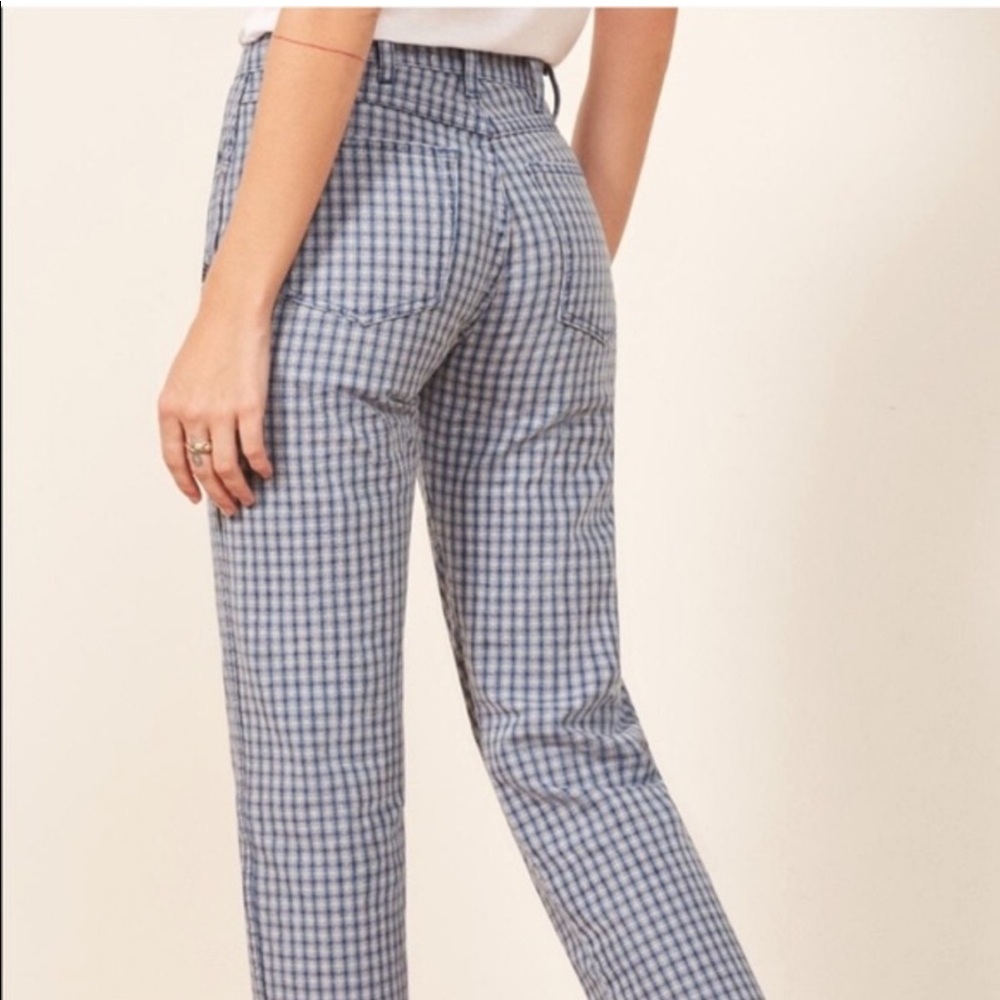 Reformation Valley Plaid Jeans